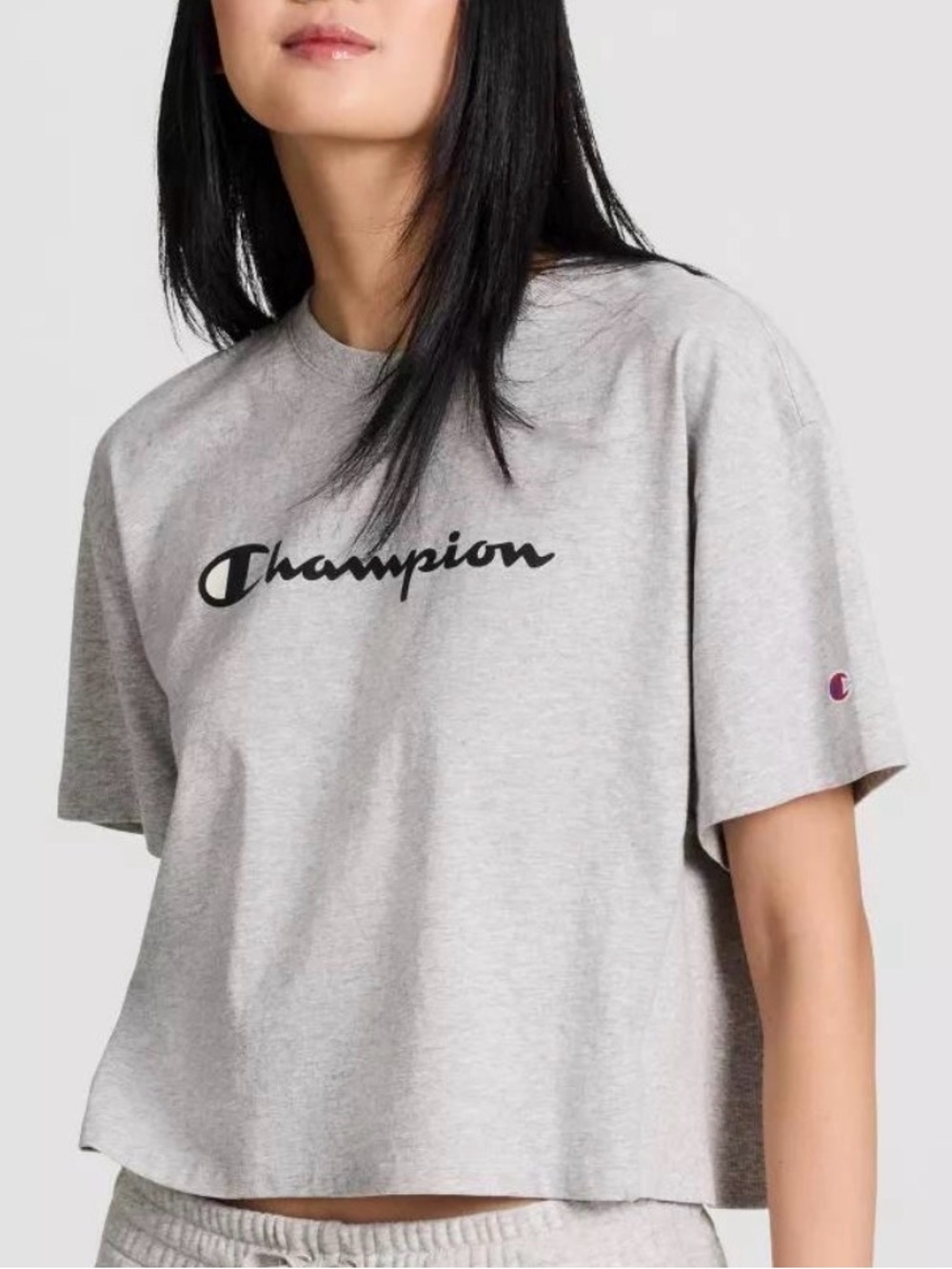 Champion Gray Cropped T-Shirt 🩶